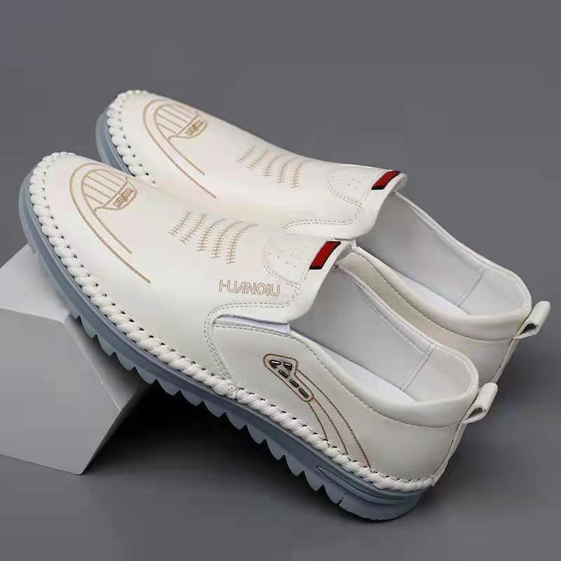 Zapatos de piel vacuno 2024 hechos a mano, transpirables y cómodos.